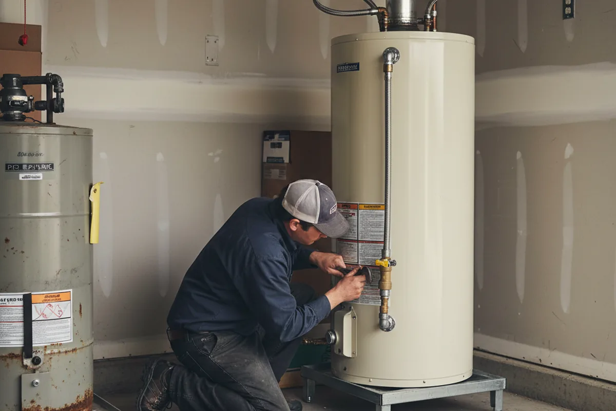 Water heater and shutoff valve replacement in Yoder